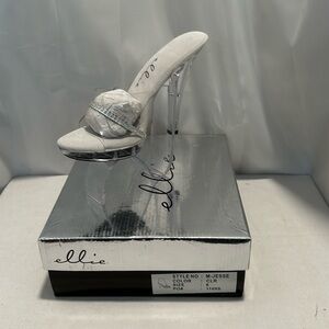 Clear heels 5 inch competition shoes new in the box M Jesse